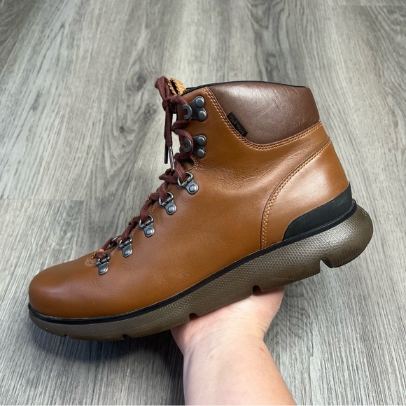 Cole Haan Men\'s Zerogrand Omni Hiker Waterproof Boot C35585 Brown Leather Sz 10